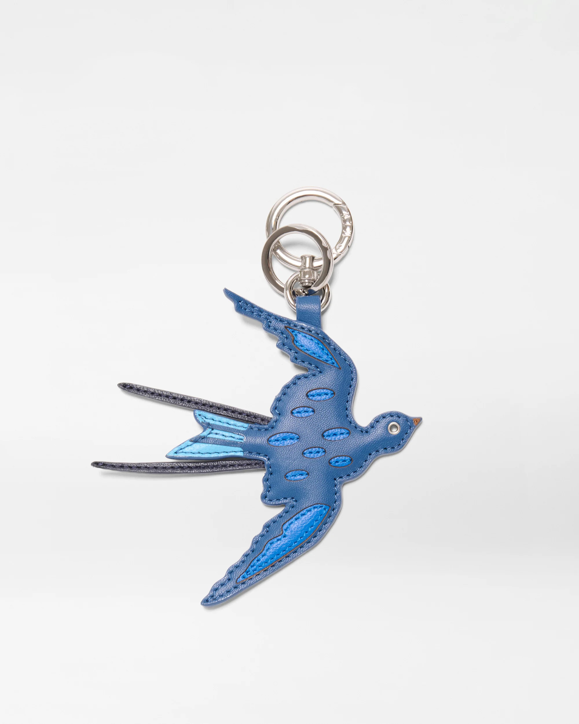 MZ Wallace Blue Multi Leather Bird Charm – Accessory | MZ Wallace | MZ Wallace