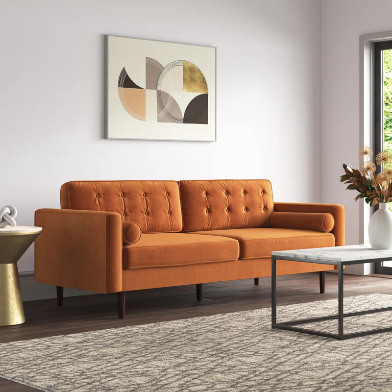 Bouie 84.5'' Velvet Square Arm Sofa | Wayfair North America