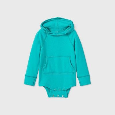 Toddler Girls' Adaptive Hooded Adjustable Bodysuit - Cat & Jack™ Green | Target