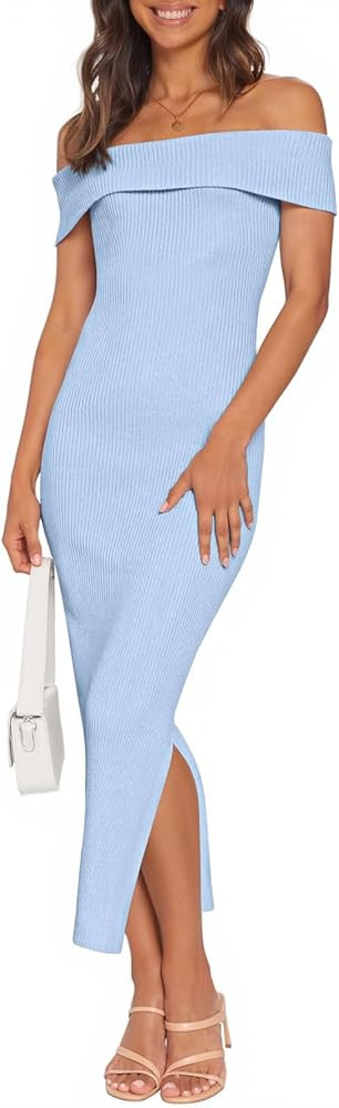 MEROKEETY Midi Dress Sweater Dresses | Amazon (US)