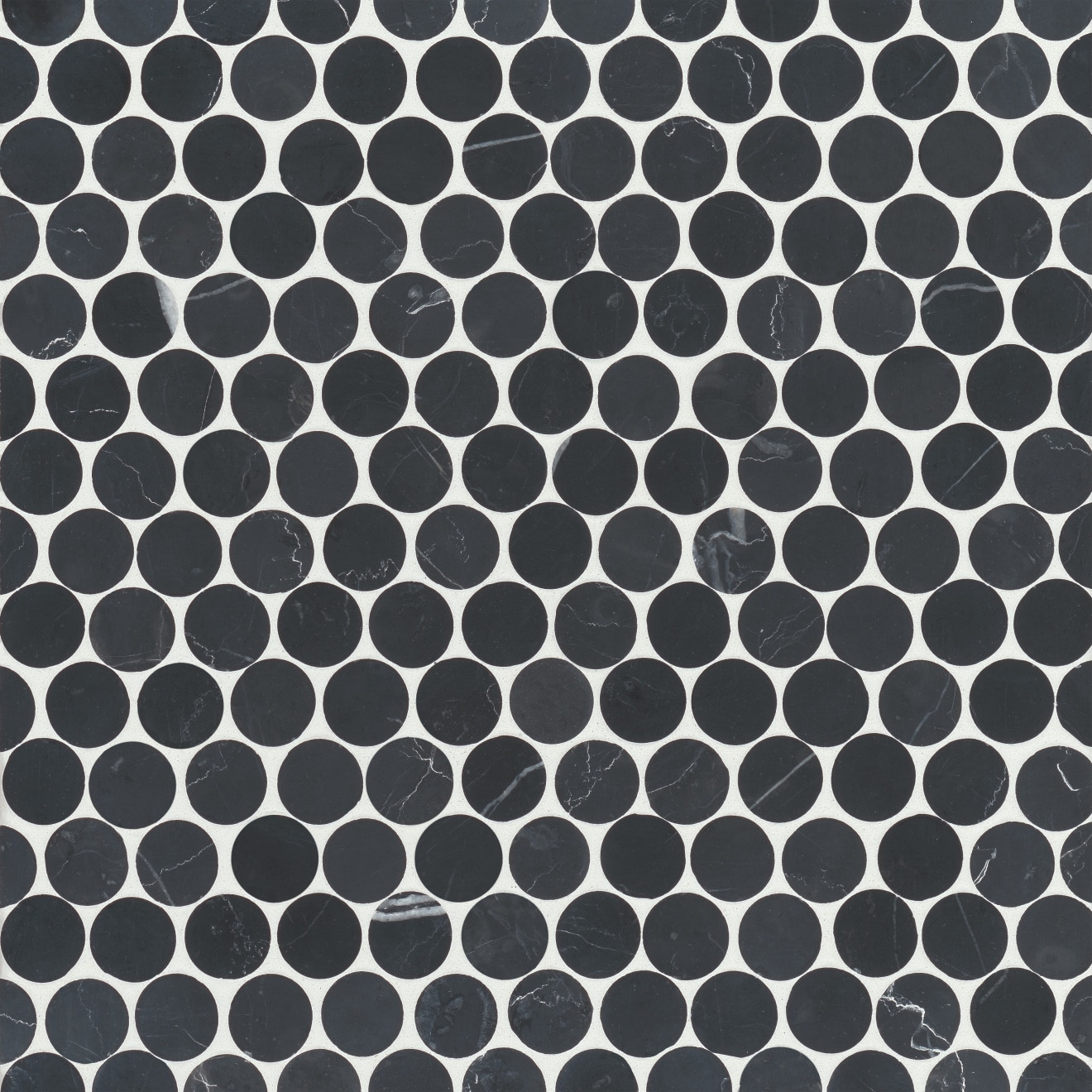 Monet Honed Marble Mosaic 8 Tile in Nero Marquina | Bedrosians Tile & Stone