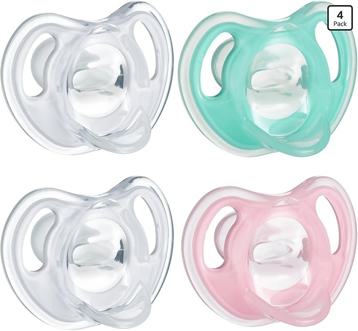 Tommee Tippee Ultra-Light Silicone Pacifier, 0-6 Months, Symmetrical One-Piece Design, BPA-Free S... | Amazon (US)