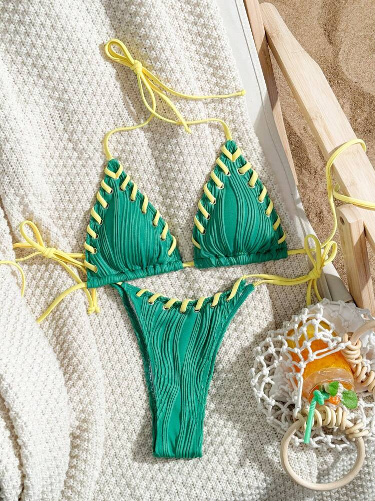 Laced halter | SHEIN