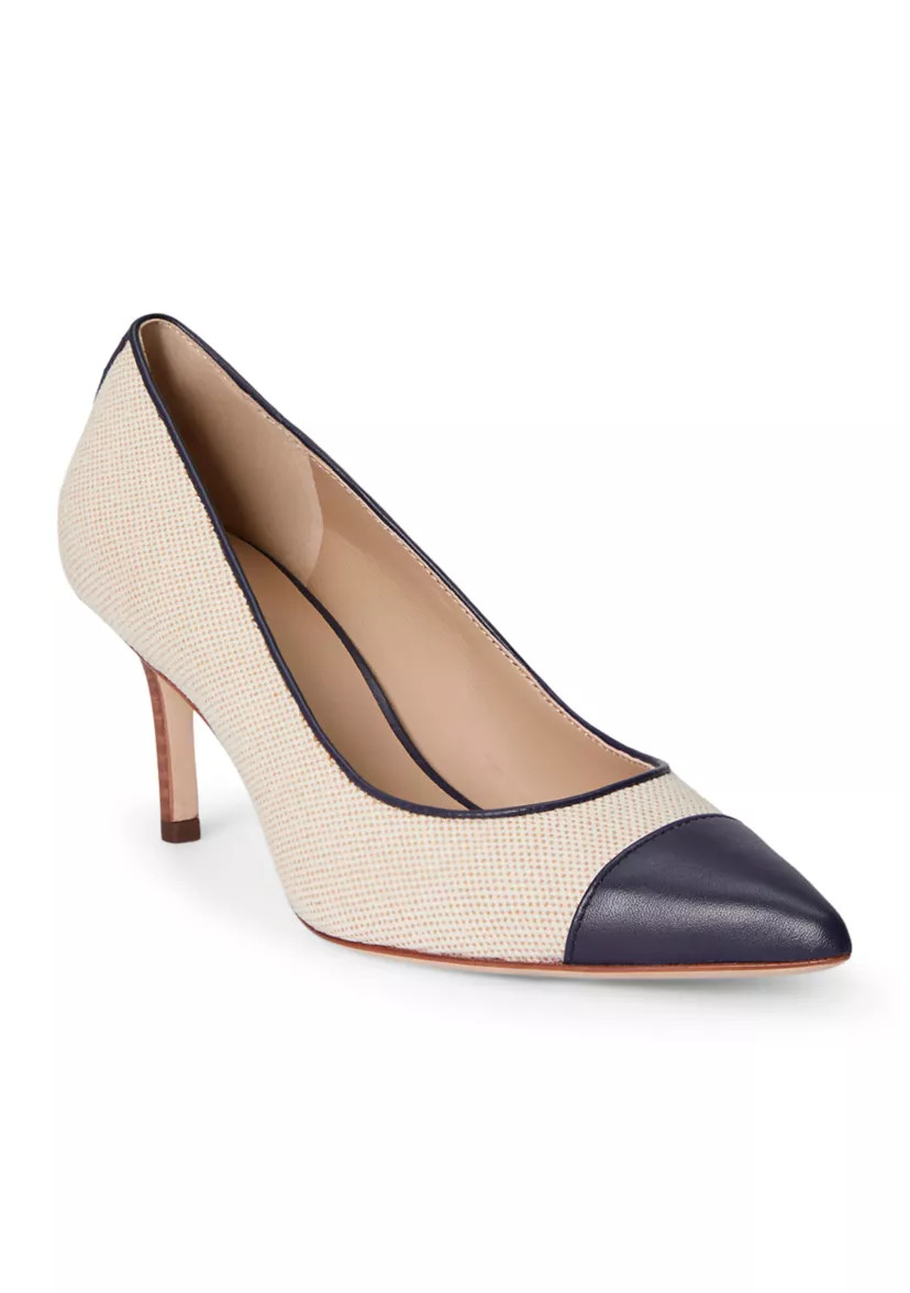 Lanette III Canvas and Leather Pumps | Belk