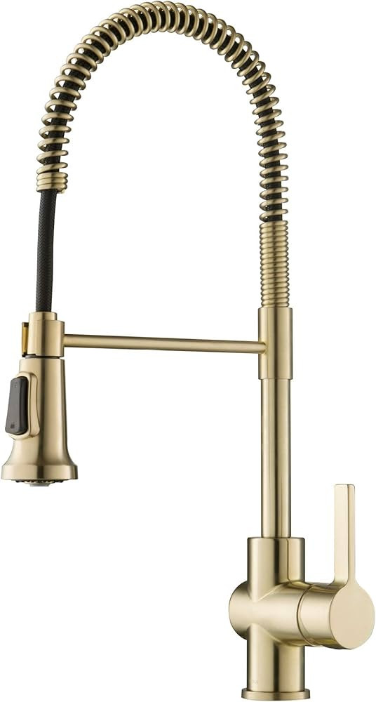 KRAUS Britt Commercial Style Kitchen Faucet in Spot Free Antique Champagne Bronze, KPF-1690SFACB | Amazon (US)