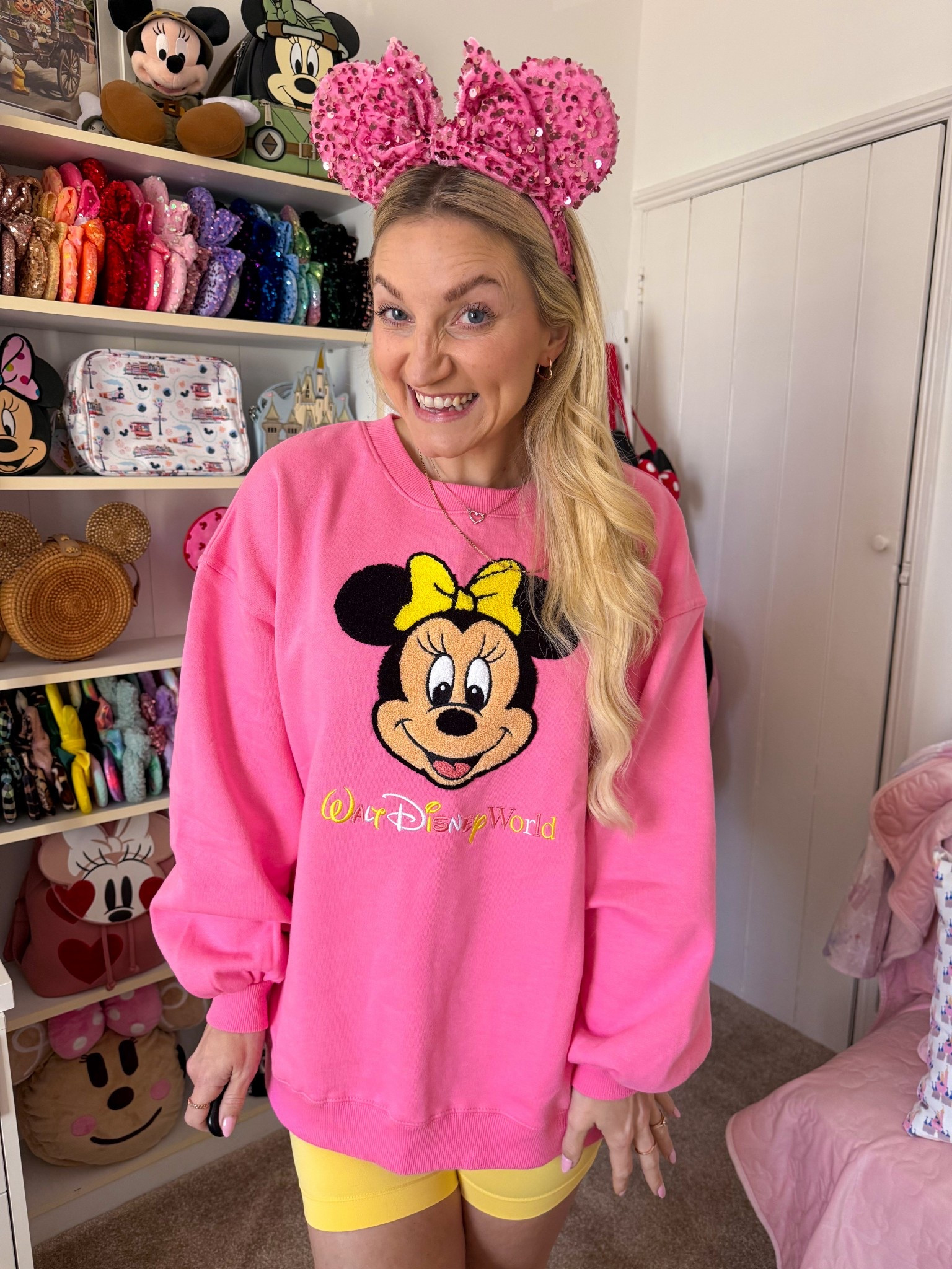 THE MINNIE MOUSE JUMPER of dreams! 
Oh my gosh you guys it’s here in the UK. I wanted the WDW version but how cute! 
I’m wearing a small and it’s perfect!