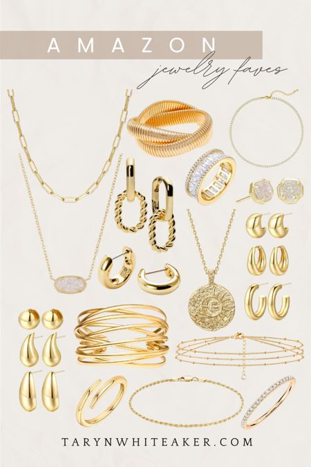 Amazon Gold Jewelry 

Gold jewelry  Amazon jewelry  necklace  gold bracelet  statement necklace  gold earrings  Kendra Scott  small hoop earrings  stud earrings  

#LTKSeasonal #LTKStyleTip