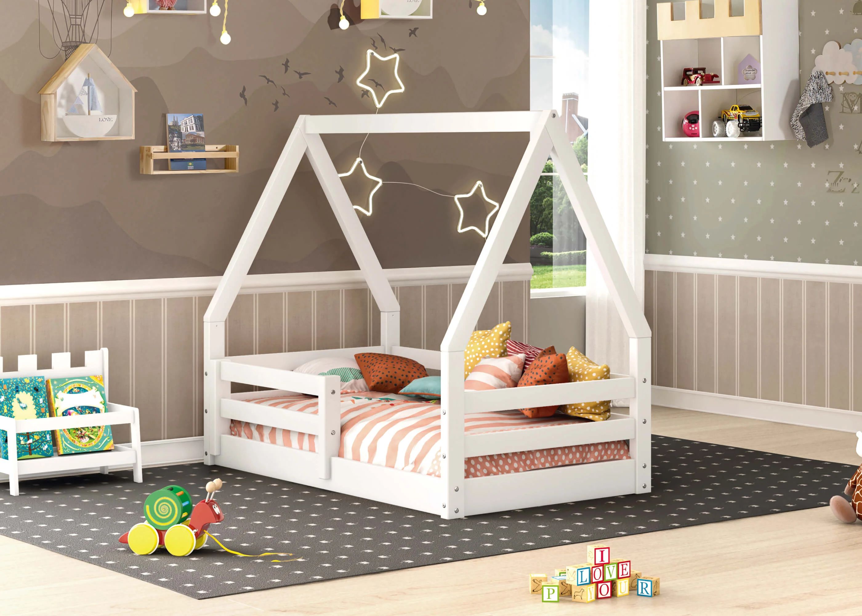 Zhao Toddler Solid Wood Bed by Harriet Bee | Wayfair North America