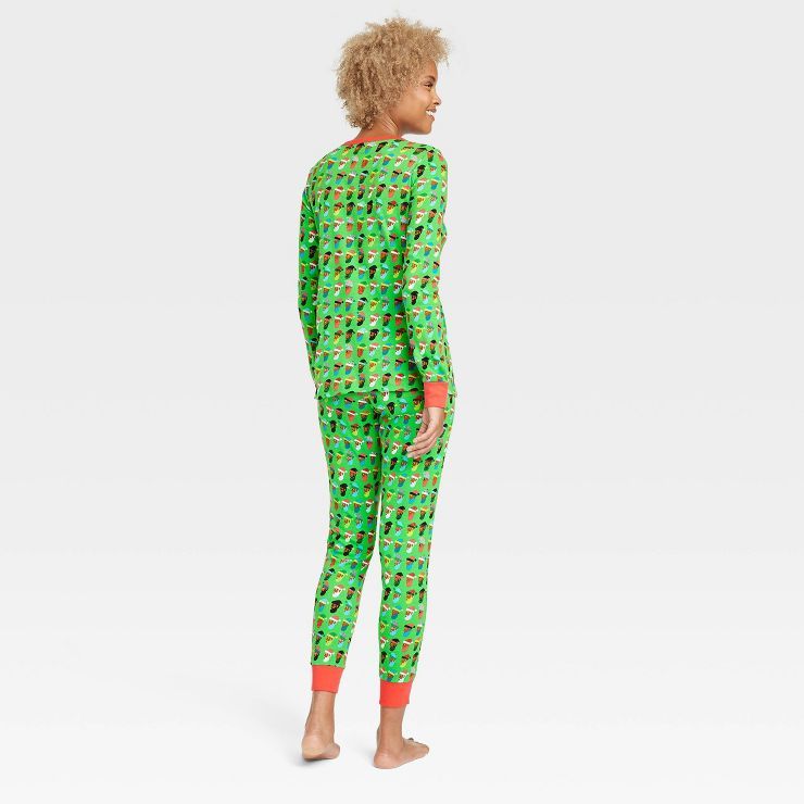 Women's Multi Santa Print Matching Family Pajama Set - Wondershop™ Green | Target