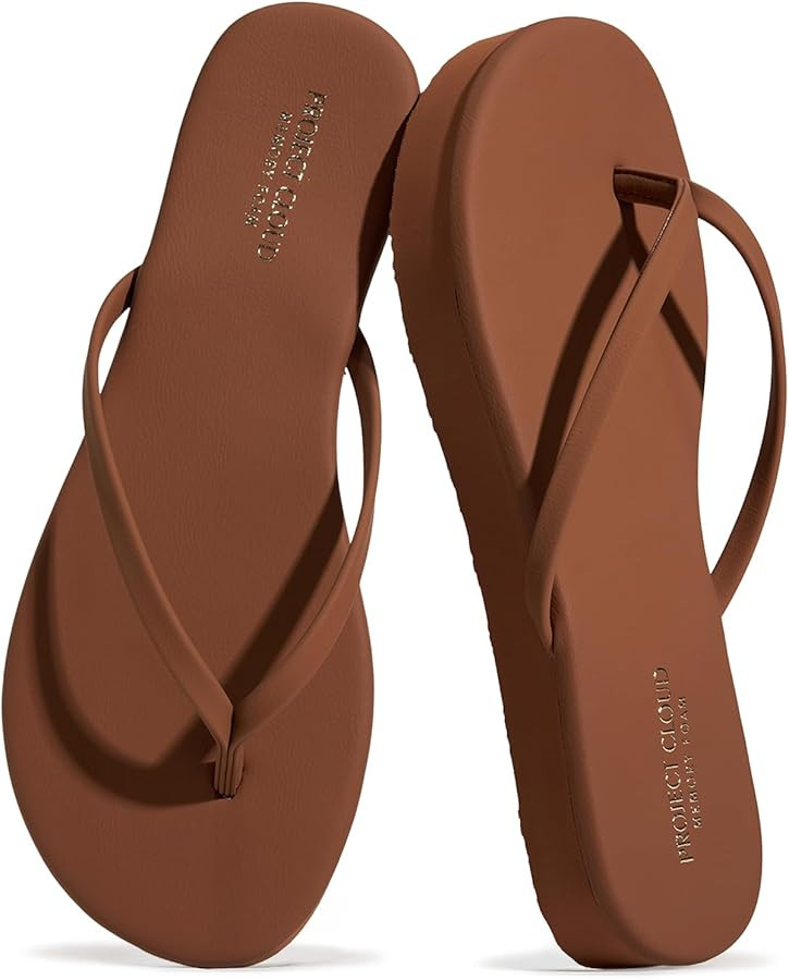 Project Cloud Platform Sandals Women - Memory Foam Insole Flip Flops and Lightweight Womens Sanda... | Amazon (US)