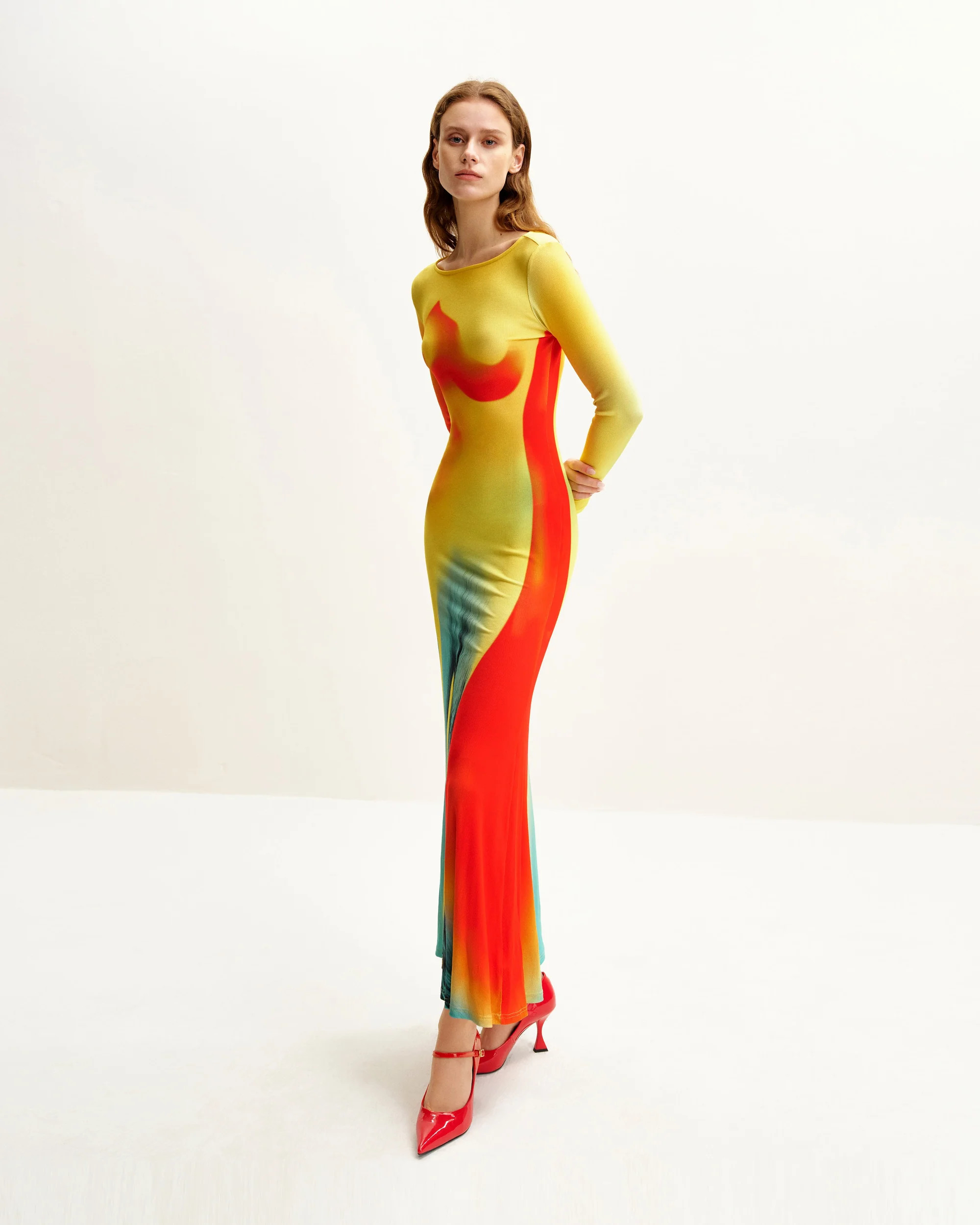 Lily Illusion Print Dress - Multicolor | JW PEI US