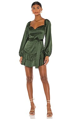 MAJORELLE Etta Mini Dress in Autumn Green from Revolve.com | Revolve Clothing (Global)