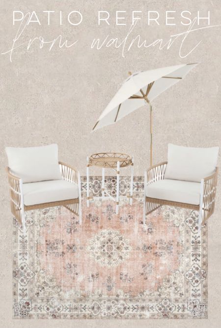 Cutest patio set from Walmart, and comes in a few variations! Chairs are super oversized and comfy! 
.
.
.
.
#patio #walmart #patioset #smallpatio #smallspacepatio #outdoorfurniture #washablerug #outdoorrug #outdoorspace #boho #patioumbrella #patiostyle #outdoorliving #walmartstyle 

#LTKsalealert #LTKhome #LTKSeasonal