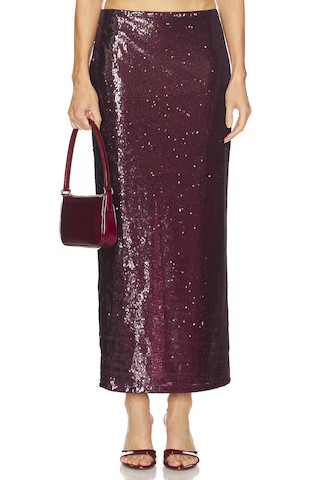 Camila Coelho Noella Skirt in Oxblood from Revolve.com | Revolve Clothing (Global)