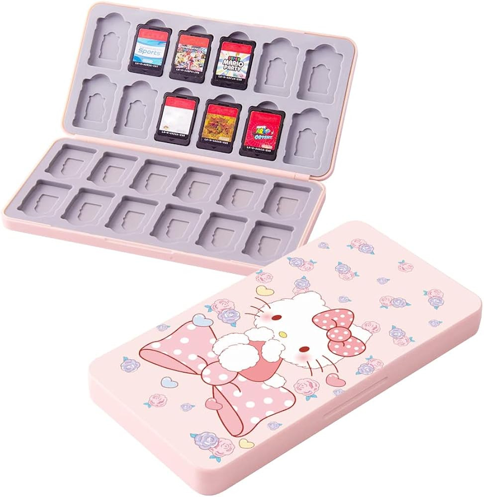 PERFECTSIGHT Cute Game Card Case for Nintendo Switch/ Switch Lite/ OLED, 24 Game Holder Cartridge... | Amazon (US)