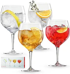 Spiegelau 21 oz Gin and Tonic Glass (Set of 4) Specialty Cocktail Drinkware, 4 Count (Pack of 1),... | Amazon (US)