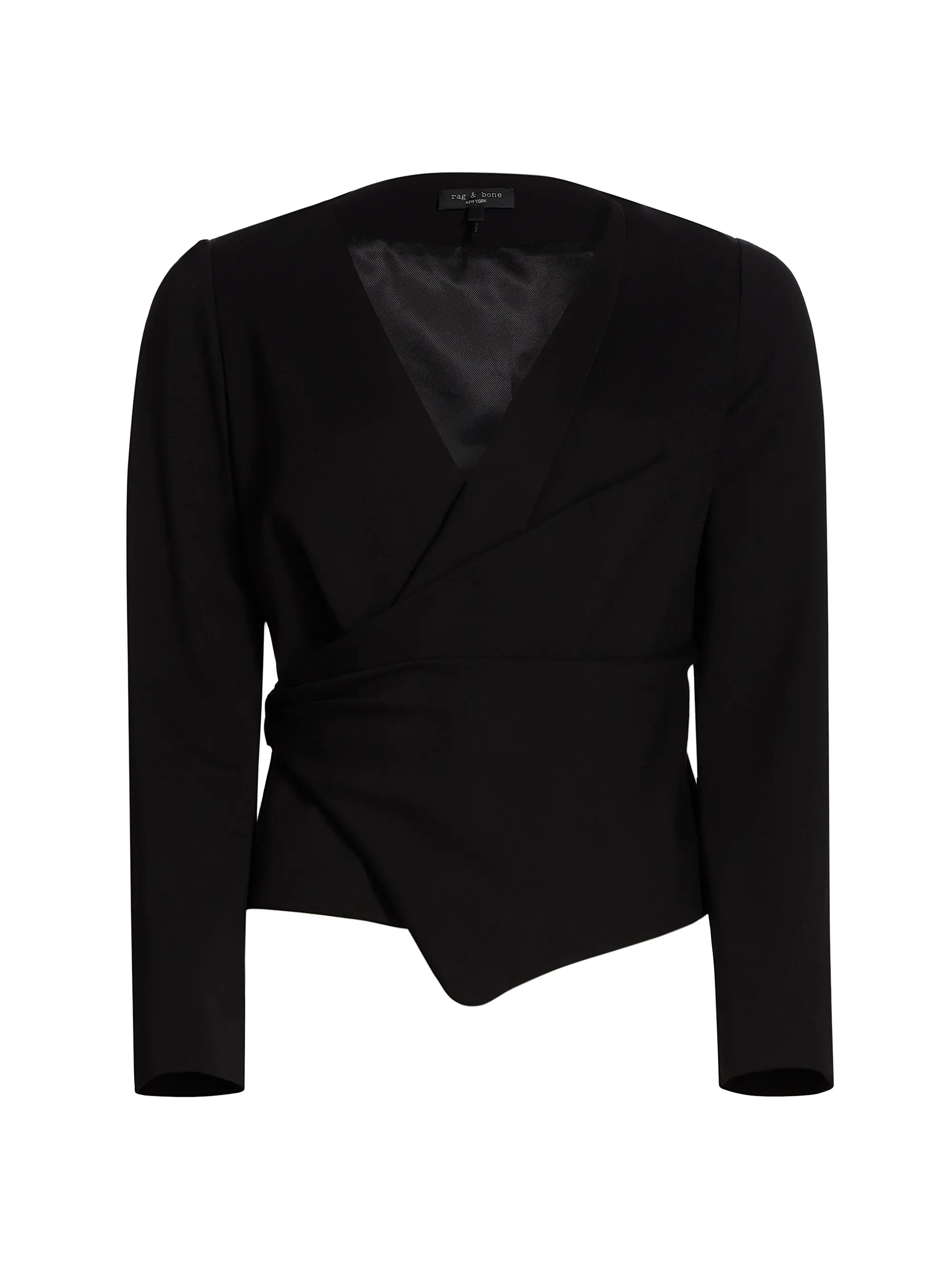 Shop rag & bone Irina Long-Sleeve Wrap Top | Saks Fifth Avenue | Saks Fifth Avenue