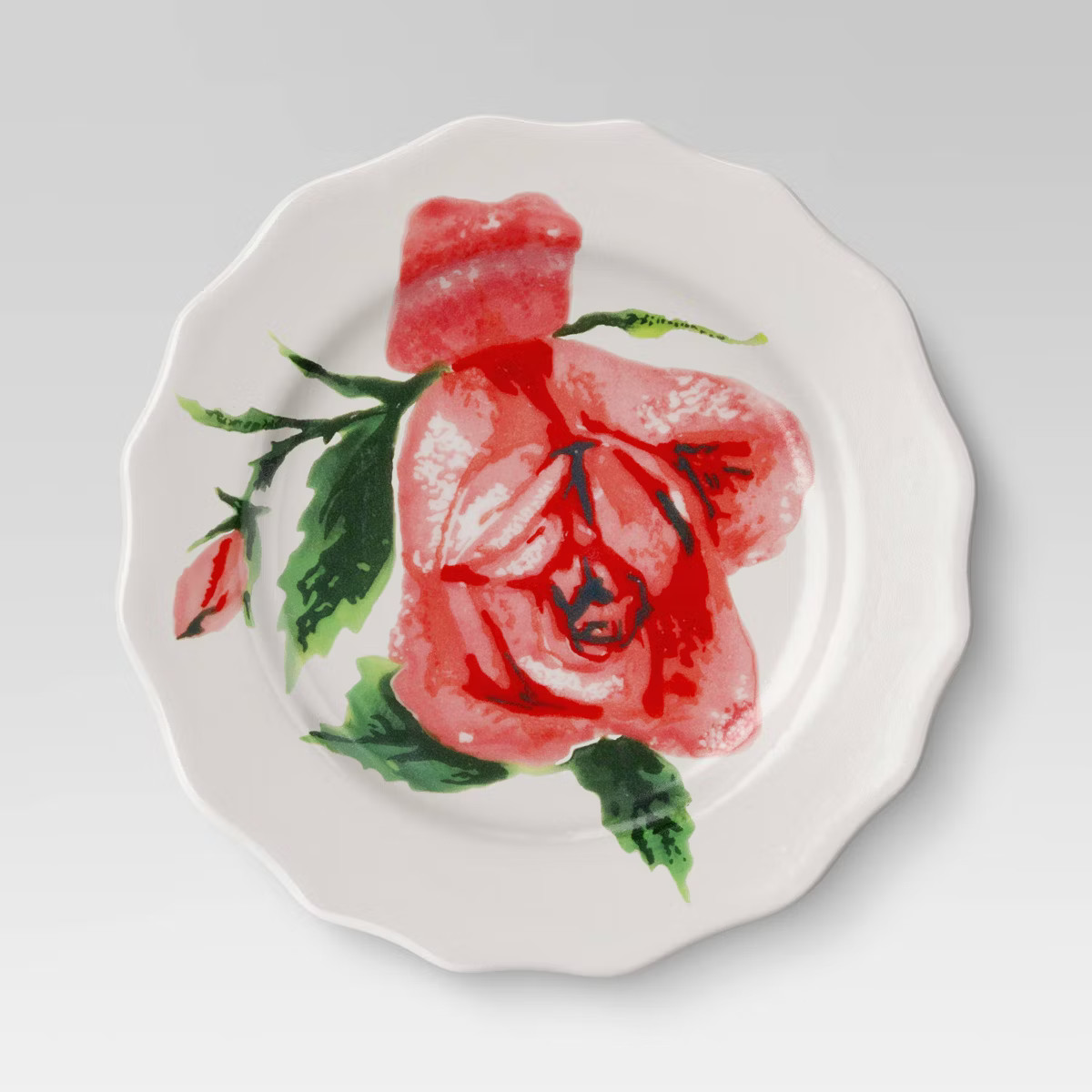 7.25" Valentine Stoneware Rose pattern Appetizer Plate - Threshold™ | Target