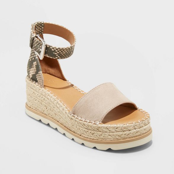 Women's Jean Espadrille Wedges - Universal Thread™ | Target