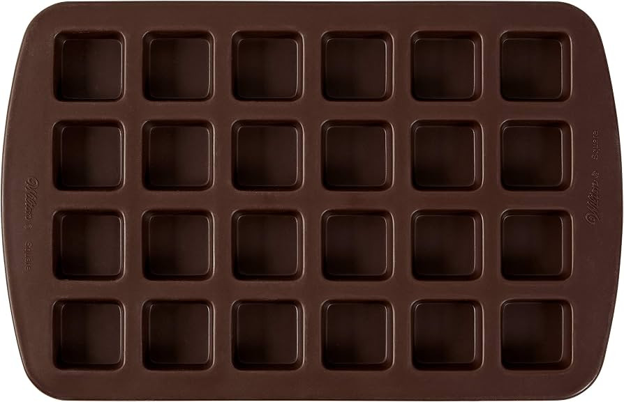 Wilton Bite-Size Brownie Squares Silicone Mold, 24-Cavity | Amazon (US)