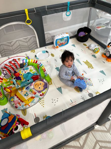This playpen for Sahil has been so helpful in keeping him safe and giving me a break !! Linked everything below !