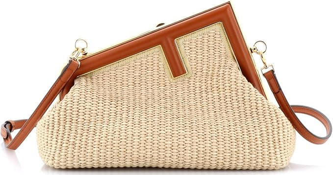 Amazon.com: Fendi, Pre-Loved First Bag Raffia Small, Brown : Amazon Luxury | Amazon (US)