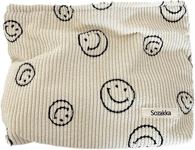 DSDFIDn Velvet Makeup Bag Cosmetic Bag for Women Large Capacity Canvas Makeup Bags Travel Toiletr... | Amazon (US)