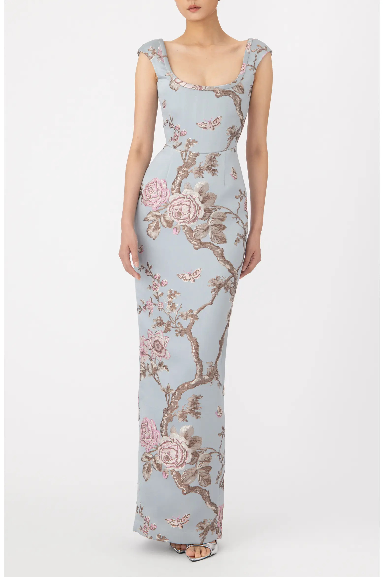 SAU LEE Brooke Floral Brocade Column Gown (Women) | Nordstrom | Nordstrom