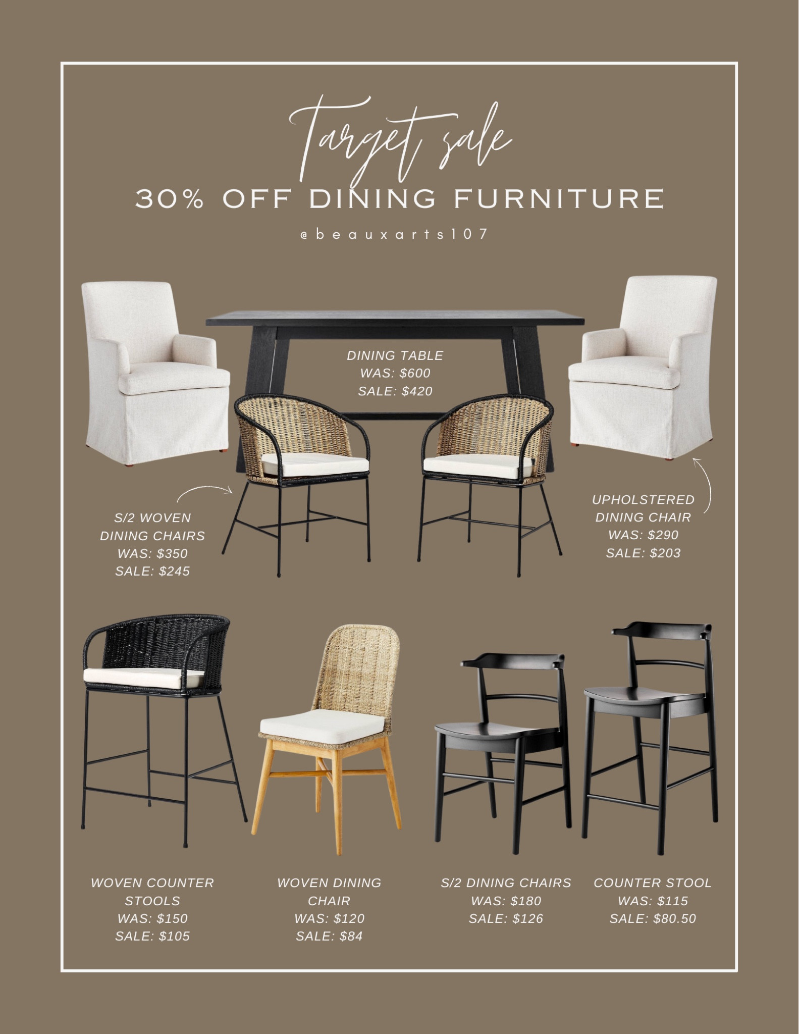 Save 30% off these beautiful dining furniture right now for the target circle sale!! 

#LTKSaleAlert #LTKSummerSales #LTKHome