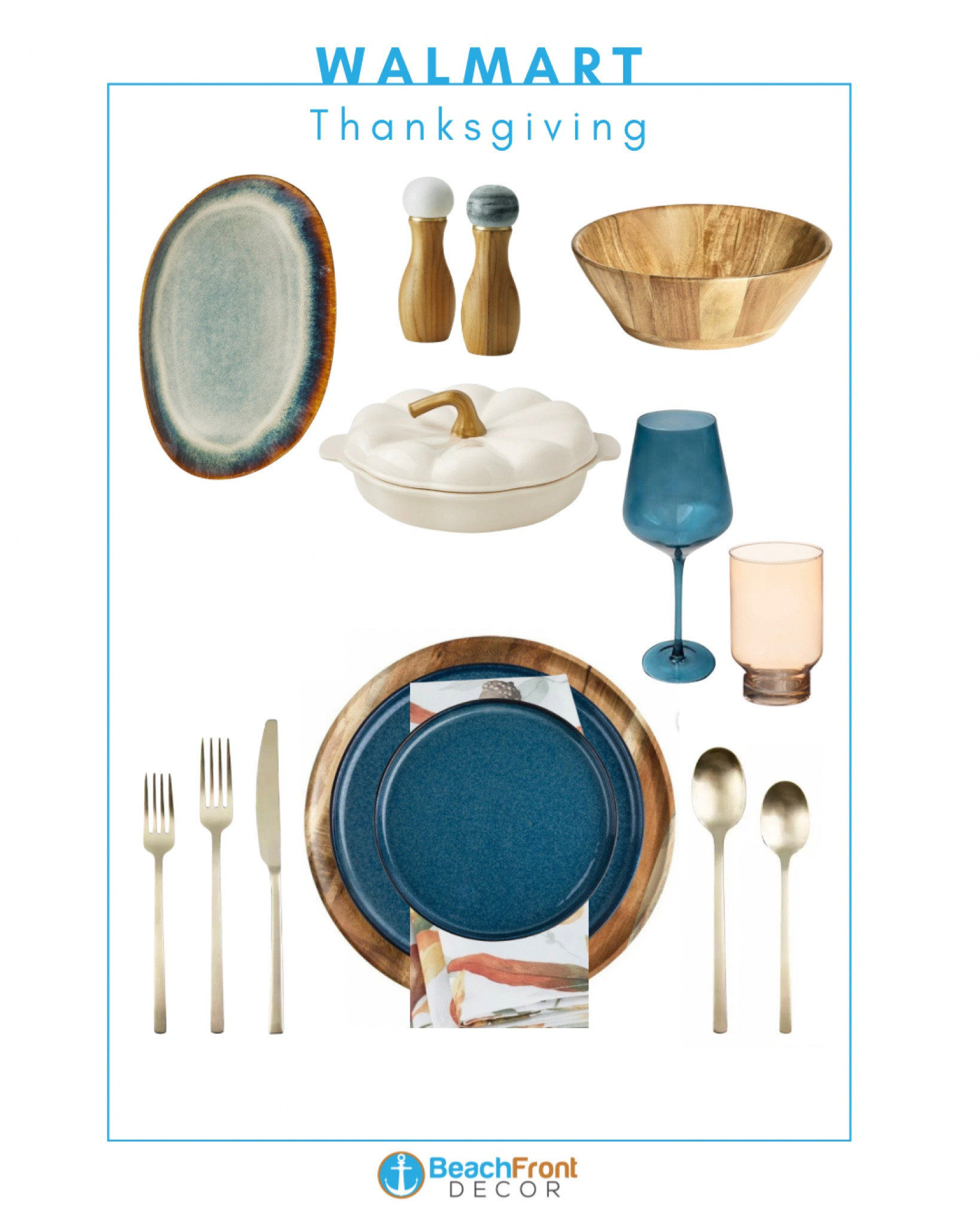 Thanksgiving Table setting with products from Walmart 🩵



#LTKhome