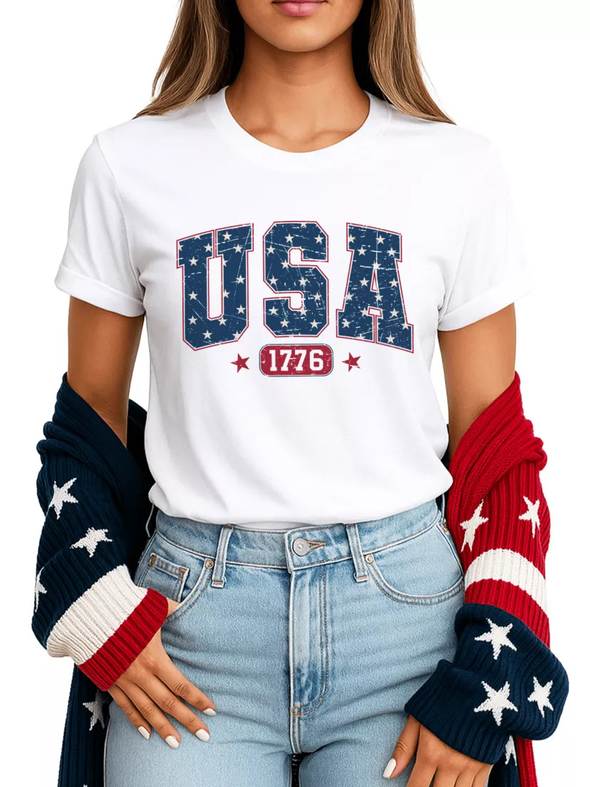 USA 1776 Stars Patriotic Tee for Independence Day | Belk