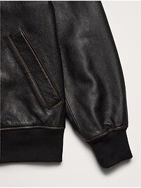 Oversized Leather Bomber Jacket | Banana Republic (CA)