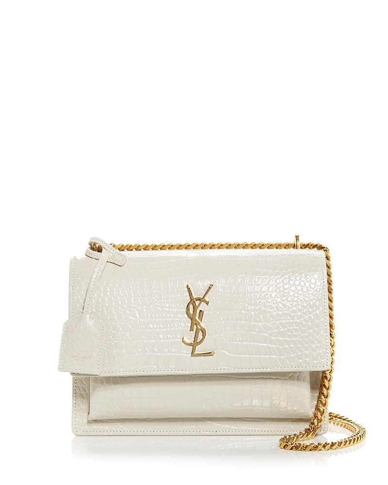 Saint Laurent Sunset Medium Crossbody Bag in Croc Embossed Leather | Bloomingdale's (US)