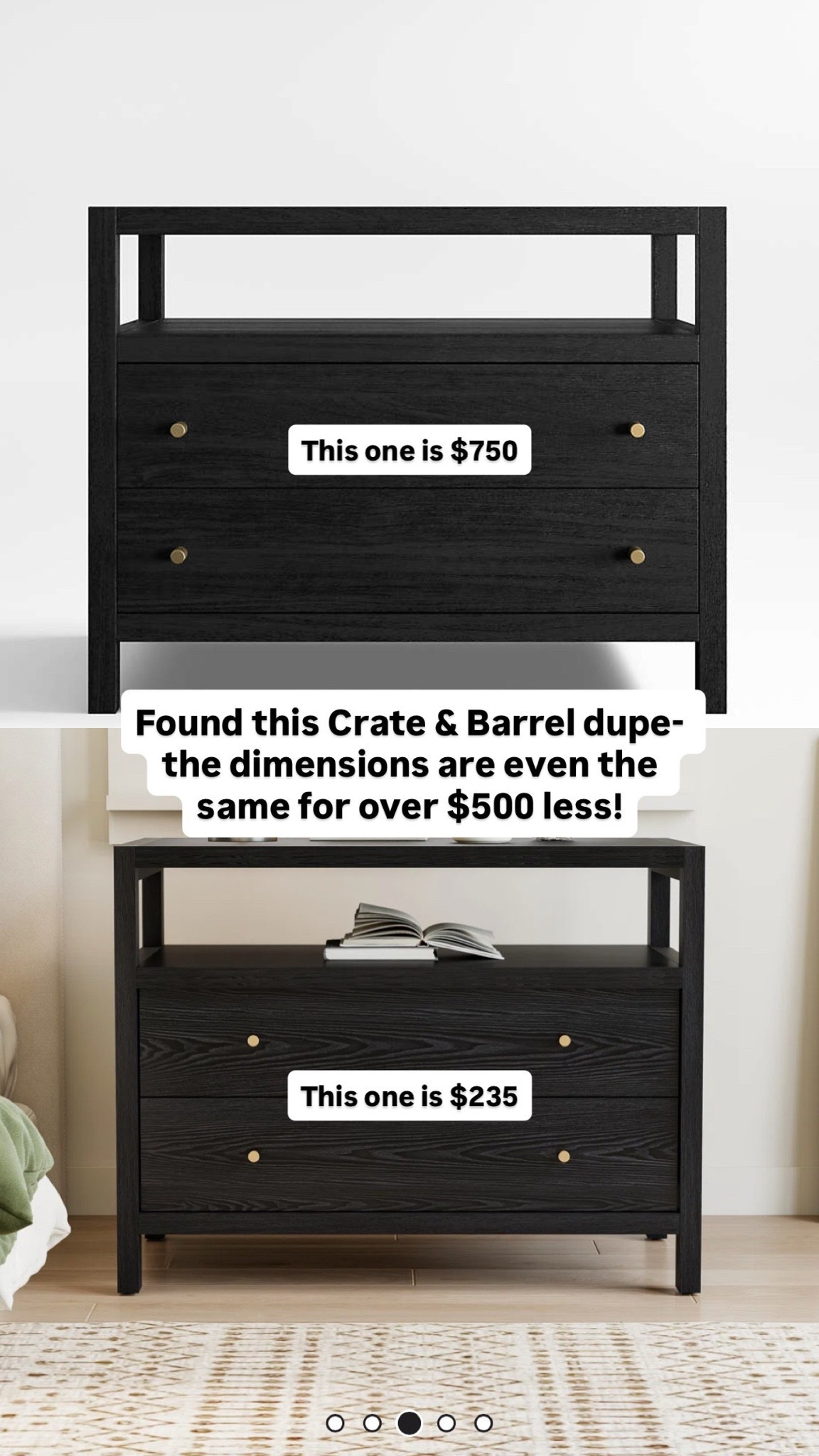 Wow this Crate & Barrel dupe at Wayfair- the dimensions are the same!

#LTKHome #LTKSaleAlert