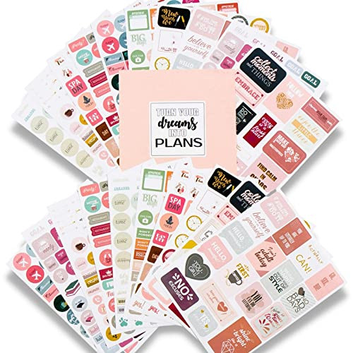 Lamare Planner Stickers 1000+ Scrapbook Stickers – Inspirational and Motivational Journal Stickers - Planner Accessories and Stickers for Planners Pack and Calendar Stickers for Adults Planner | Amazon (US)