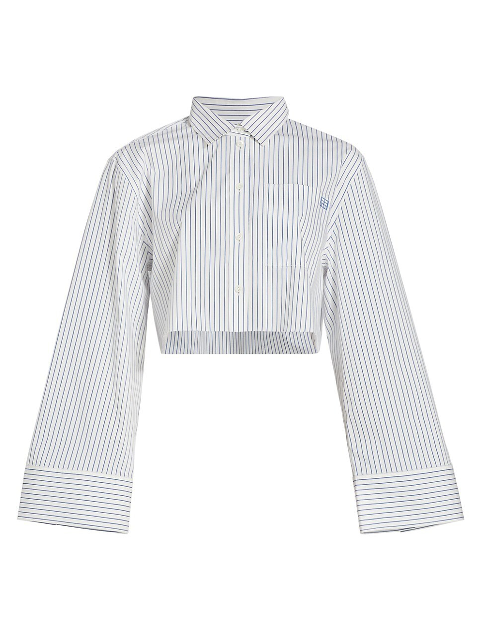 Pinstripe Wide-Sleeve Crop Top | Saks Fifth Avenue