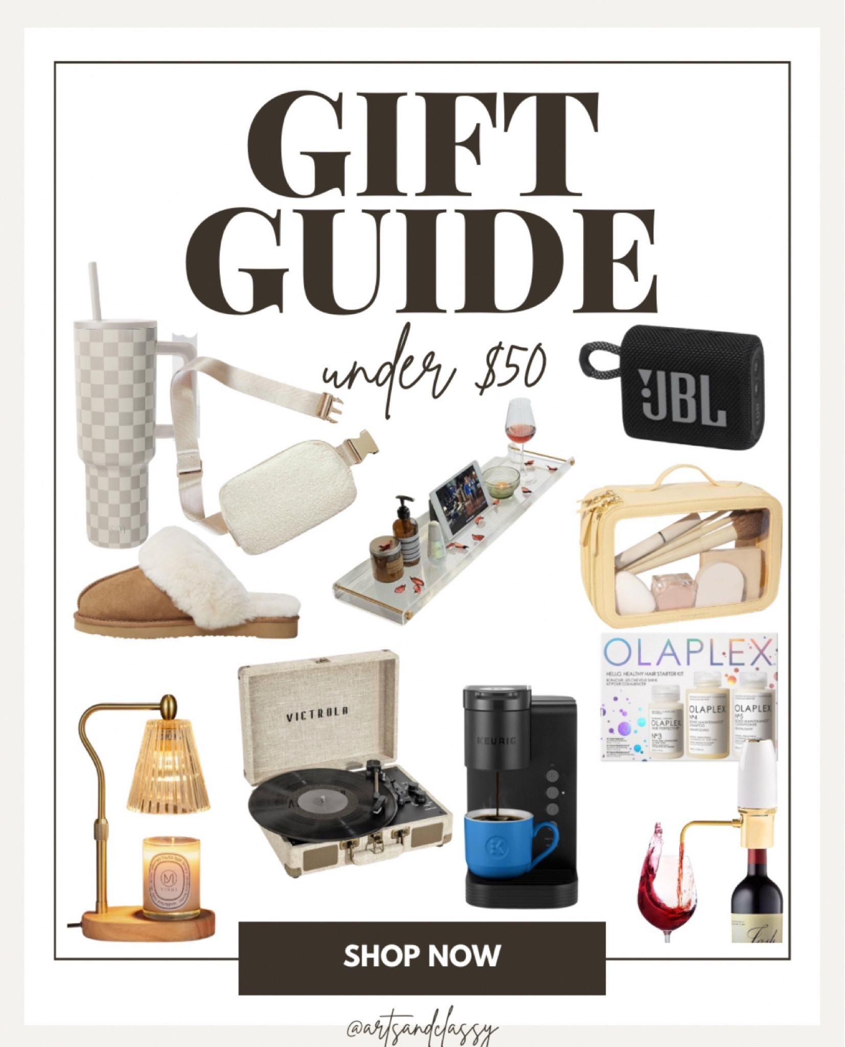 Gift guide under $50! These gift ideas are perfect for anyone on your list. From the beauty lover to the techie, the trendsetter or even a coworker or bestie!

Gift ideas for anyone | gifts under $50

#LTKFindsUnder50 #LTKGiftGuide #LTKHoliday