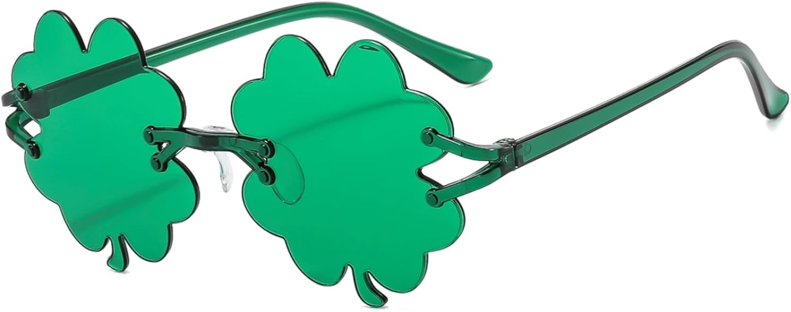 IKUVNA St. Patrick’s Day Irish Shamrock Sunglasses Green Lucky Four Leaf Clover Leprechaun Cost... | Amazon (US)