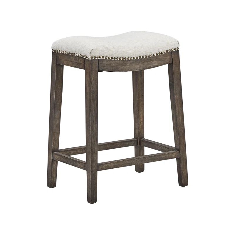 Upholstered 24'' Counter Stool with Solid Wood Frame | Wayfair North America