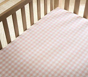 Gingham Organic Crib Fitted Sheet | Pottery Barn Kids