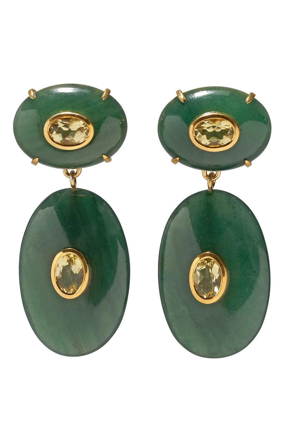 Green Jade Dorothy Earrings | LIZZIE FORTUNATO | Marissa Collections