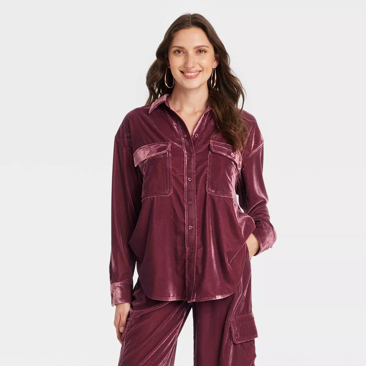 Women's Long Sleeve Collared Button-Down Shirt - Universal Thread™ | Target