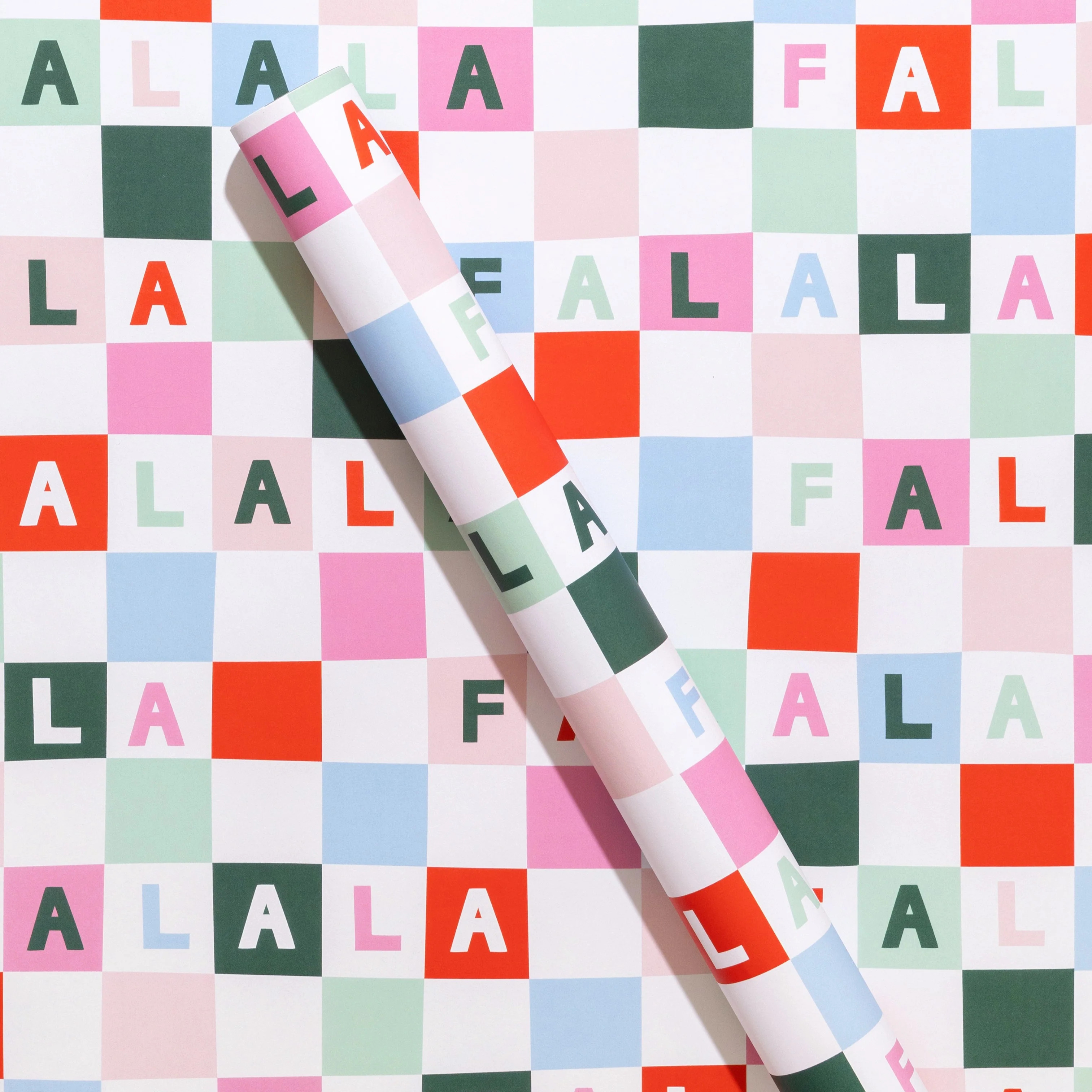 Gift Wrap Sheets - Fa La La Holiday Check | Joy Creative Shop