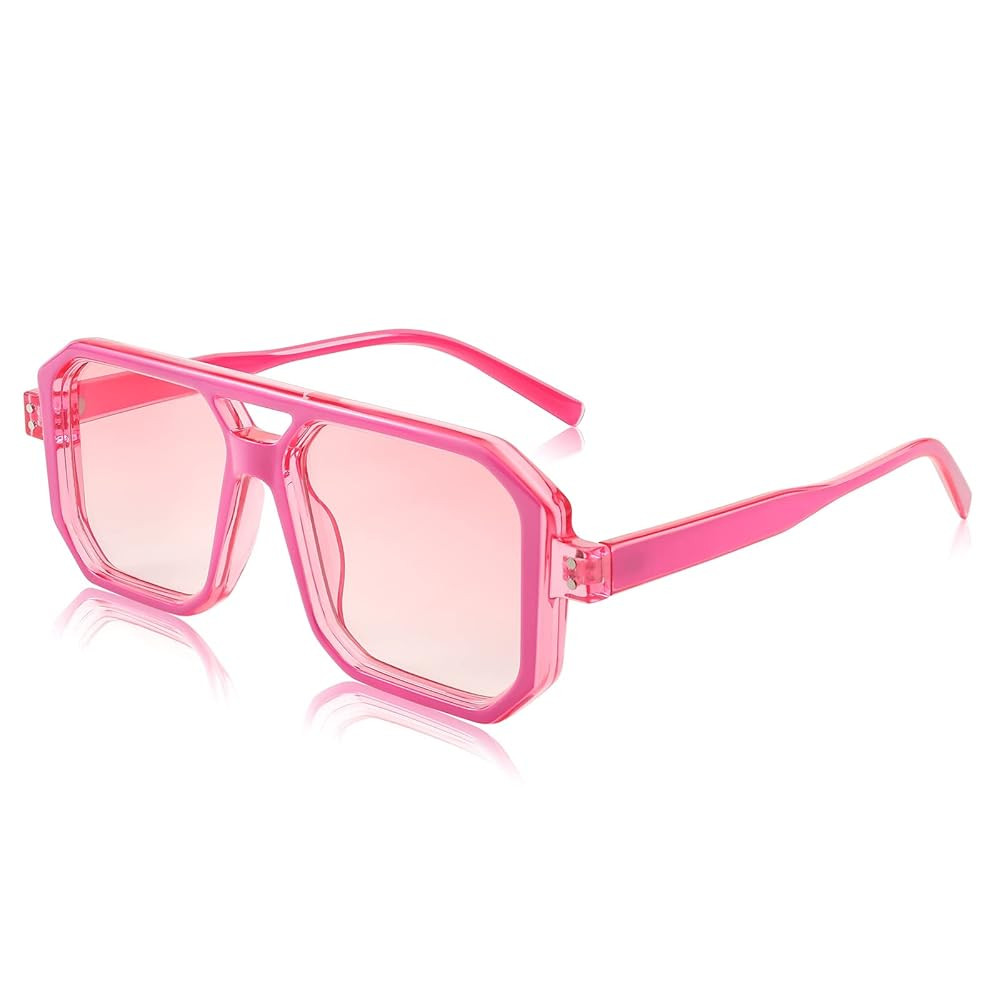 FEISEDY Retro Sunglasses for Women Men Trendy Aviator Sunglasses Classic Square Frame Shades B293... | Amazon (US)