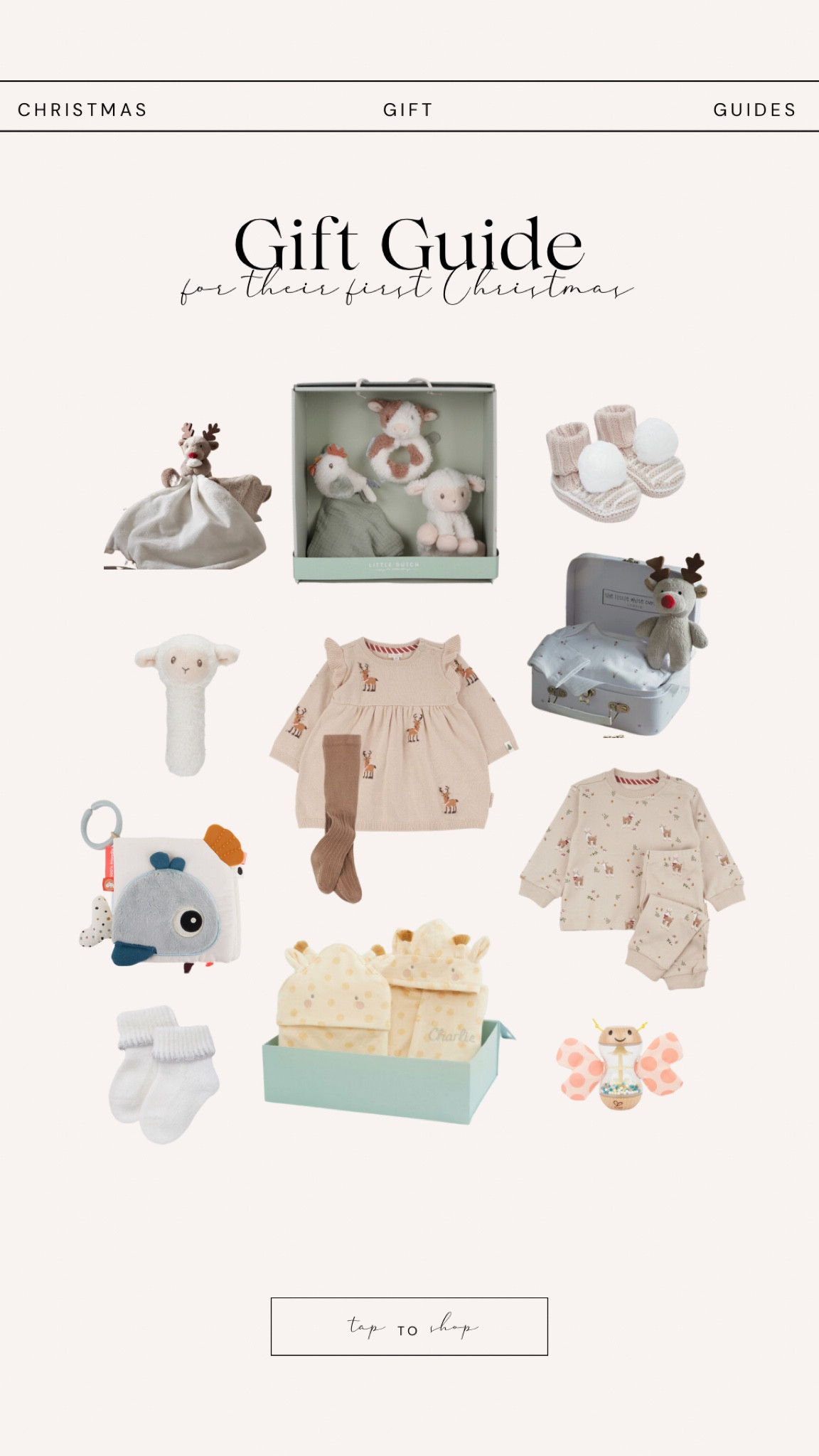 The perfect Christmas gift guide for newborn/babies first Christmas 0-6 months old ✨

#LTKCyberWeek #LTKGiftGuide #LTKHoliday