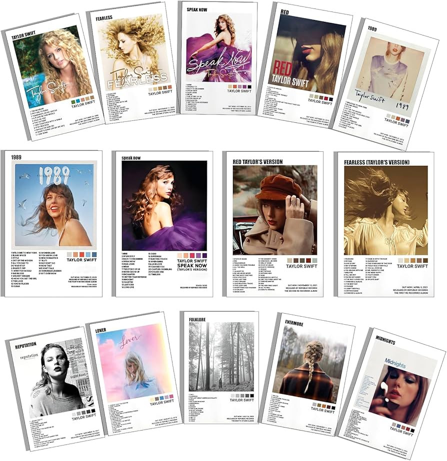 Taylor Album Cover Poster for Walls Merch Swift Canvas Posters Aesthetic Wall Art Print for Room ... | Amazon (US)