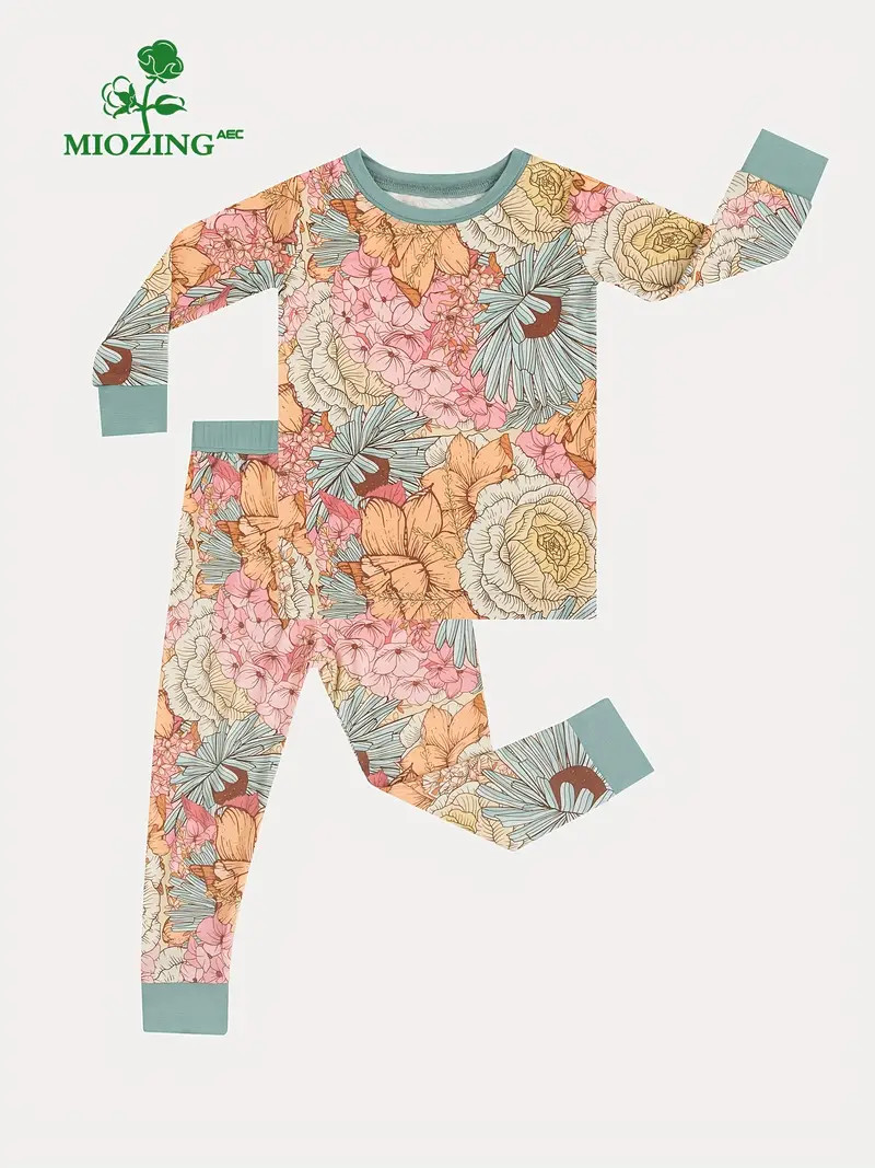 Miozing Little Girls Bean Green Flower Print Comfy High end - Temu | Temu Affiliate Program