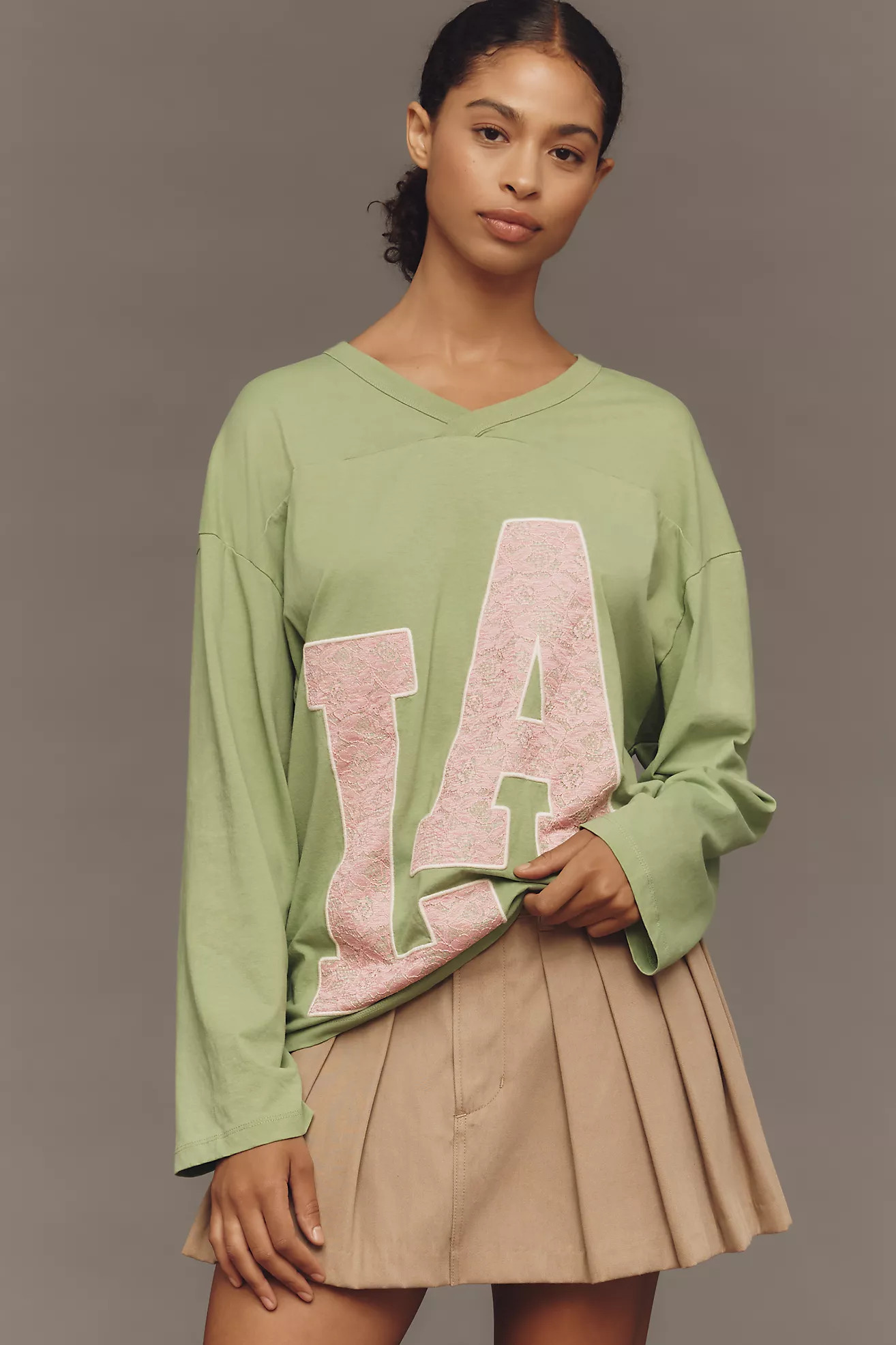 By Anthropologie Lace City Graphic Sweatshirt | Anthropologie (US)