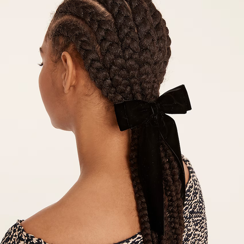 Large velvet bow hair tie | J. Crew US