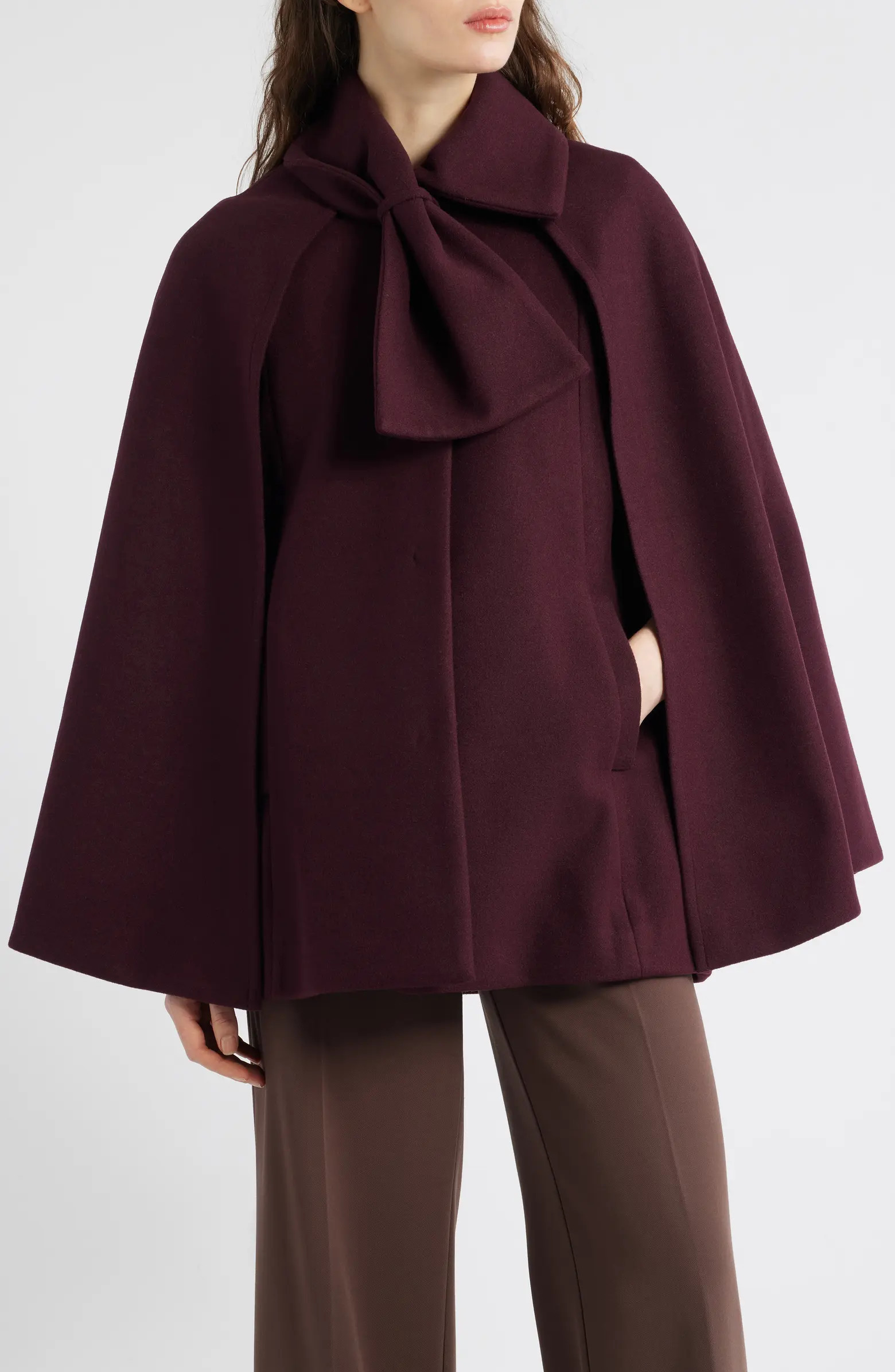Bow Scarf Collar Cape | Nordstrom